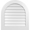 Ekena Millwork Round Top Surface Mount PVC Gable Vent: Non-Functional, w/ 3-1/2"W x 1"P Standard Frame, 28"W x 30"H GVPRT28X3001SN - alternate 1